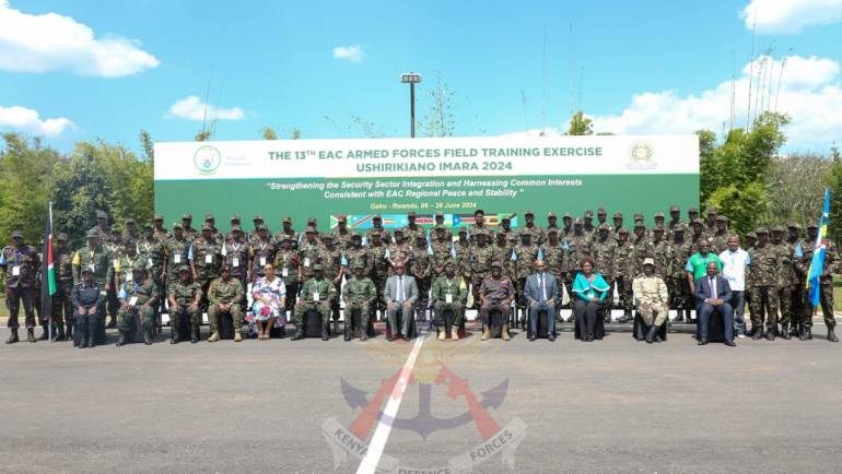 EAST AFRICAN COMMUNITY FIELD TRAINING EXERCISE ‘USHIRIKIANO IMARA’ 2024 KICKS OFF IN RWANDA.
