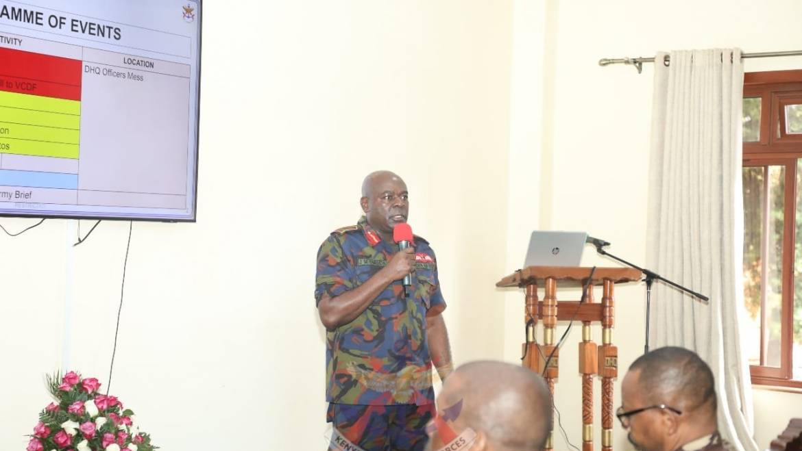 NATIONAL DEFENCE COLLEGE VISITS KDF HEADQUARTERS