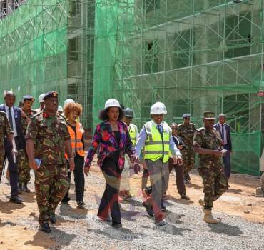 CS DEFENCE INSPECTS ONGOING KDF HOUSING WORKS