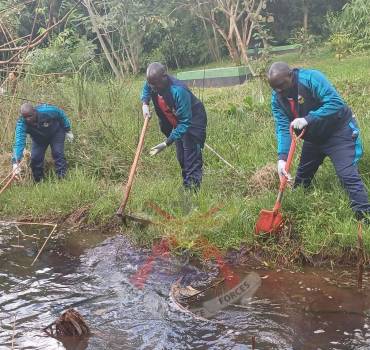 NDC COURSE PARTICIPANTS CLEAN UP NAIROBI RIVER
