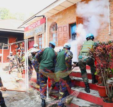 KENYAN AND INDIAN BATTALIONS SUCCESSFULLY CONDUCT JOINT FIRE DRILL IN GOMA, DRC