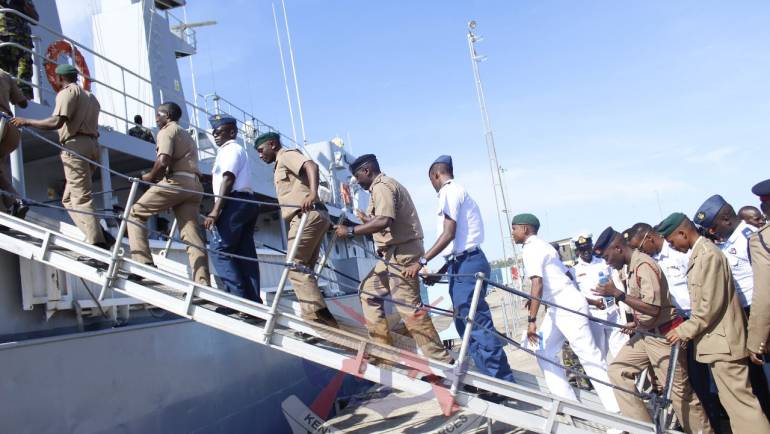 JUNIOR JOINT COMMAND AND STAFF COURSE VISITS KENYA NAVY