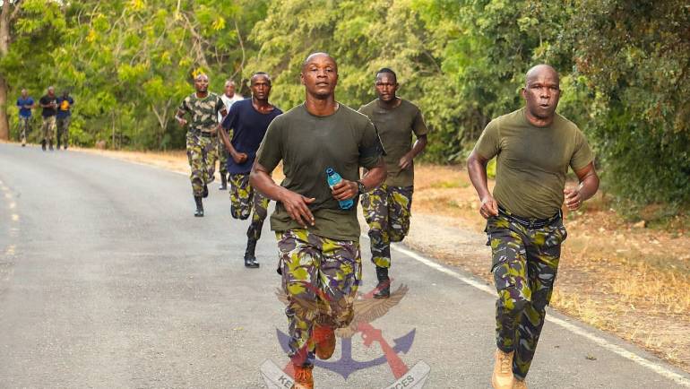COMMANDER KENYA NAVY LEADS SAILORS IN PHYSICAL READINESS TEST