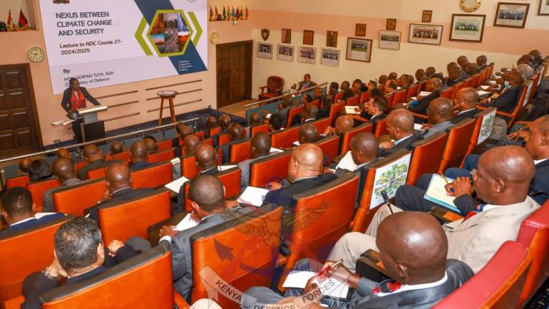 DEFENCE CS DELIVERS LECTURE AT NATIONAL DEFENCE COLLEGE