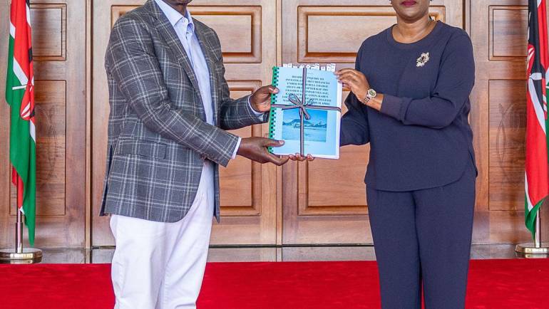 DEFENCE CS PRESENTS THE REPORT ON THE KENYA AIR FORCE HELICOPTER THAT CRASHED TO THE PRESIDENT
