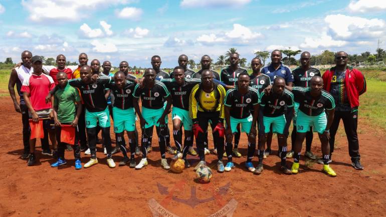 KENYAN TROOPS IN DRC SHARE EASTER LOVE WITH FOOTBALLERS IN BENI