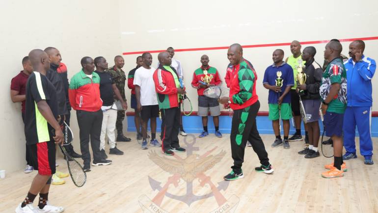 COMMANDER KENYA ARMY LIGHTS UP DHQ SQUASH FINALE