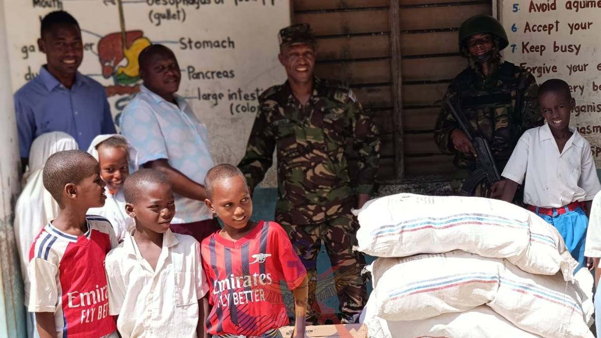 KDF TROOPS SUPPORT KIUNGA PRIMARY SCHOOL