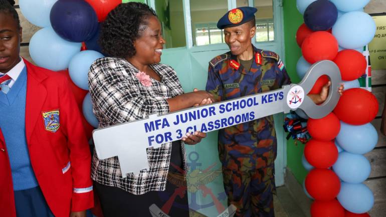 KDF HANDS OVER CLASSROOMS TO MOI FORCES ACADEMY NAIROBI