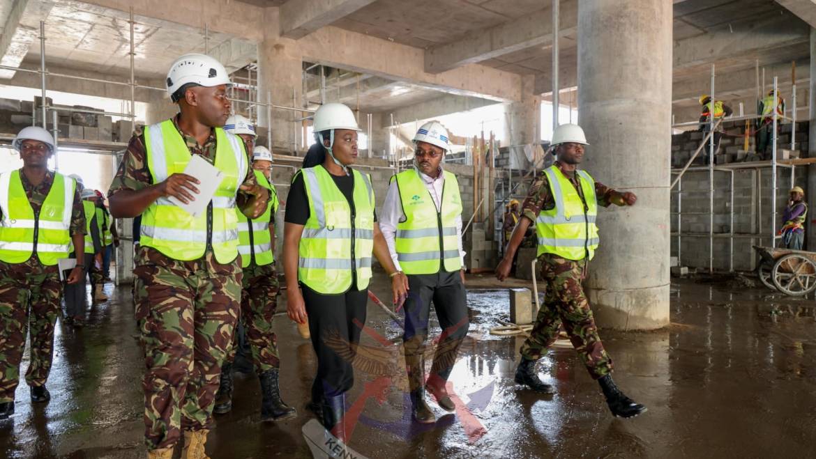 DEFENCE CS INSPECTS CONSTRUCTION WORKS AT BOMAS AND TALANTA