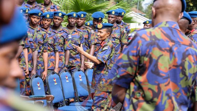 COMMANDER KENYA AIR FORCE WELCOMES NEW OFFICERS AND LAUNCHES INDUCTION COURSE