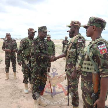 GOC EASTCOM VISITS OPERATION AMANI BONI TROOPS