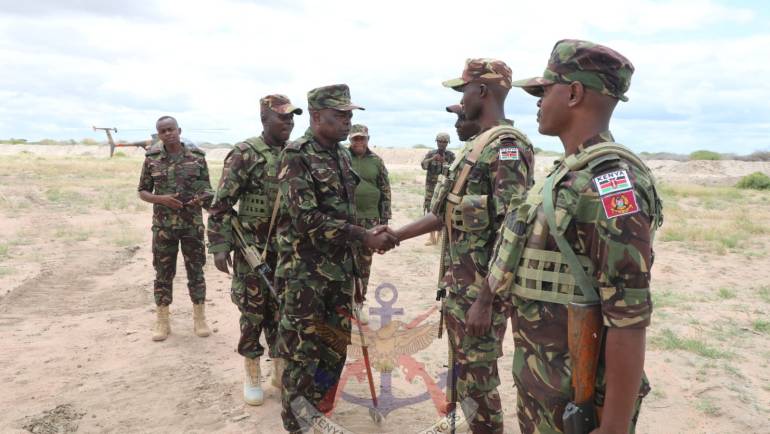 GOC EASTCOM VISITS OPERATION AMANI BONI TROOPS