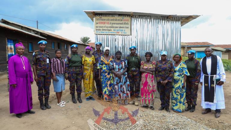 KENYAN TROOPS UNDER MONUSCO CONSTRUCT KITCHENS TO SUPPORT WIDOWS AND ORPHANS IN BENI