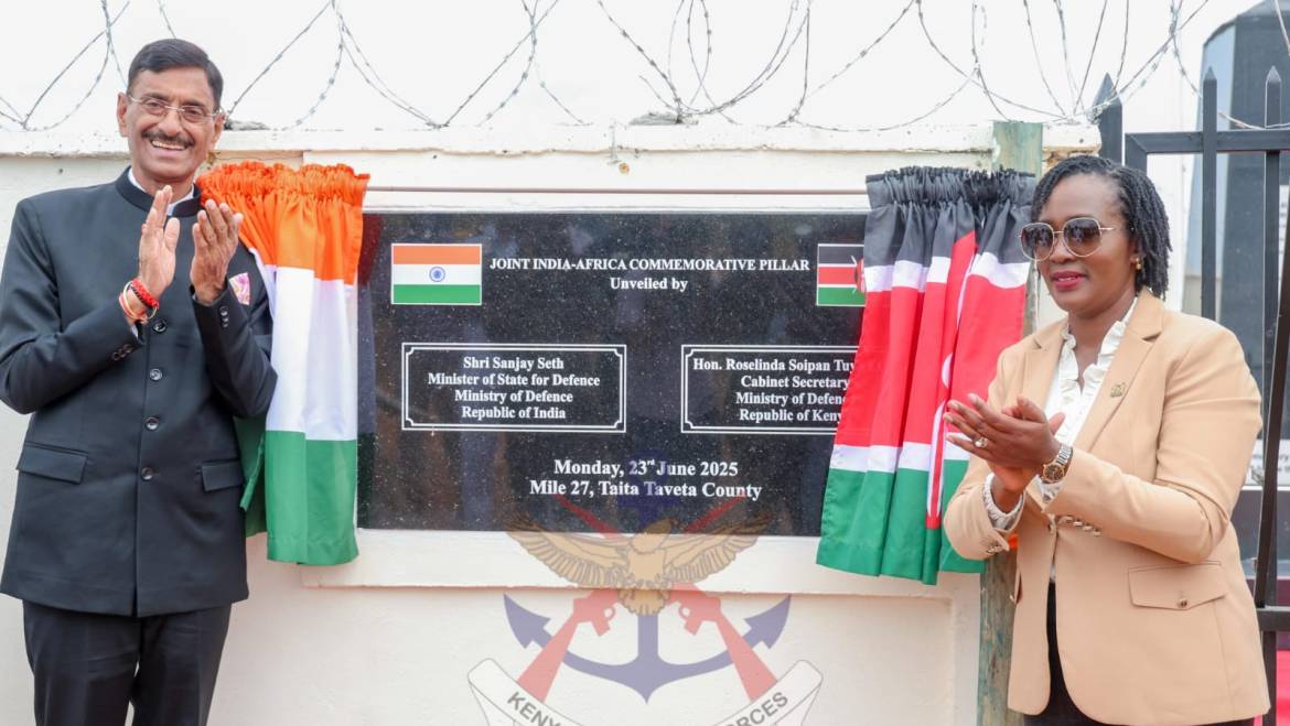 JOINT AFRICA-INDIA COMMEMORATIVE PILLAR UNVEILED IN MWATATE