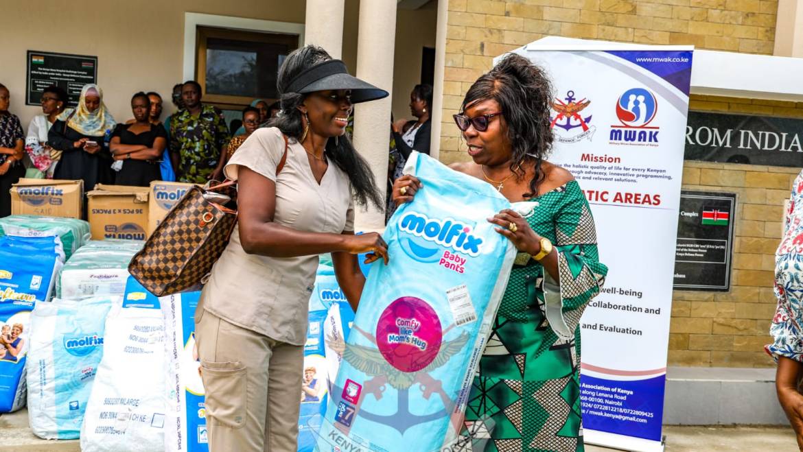 BEYOND SERVICE: MWAK DISTRIBUTES DIAPERS TO KDF DEPENDANTS WITH SPECIAL NEEDS