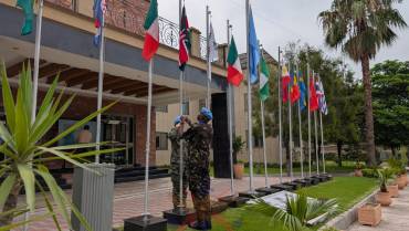 KENYAN FLAG HOISTED AT UNMOGIP HEADQUARTERS 