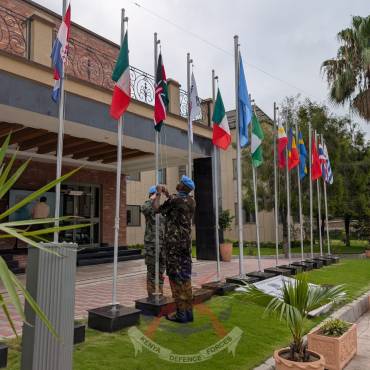KENYAN FLAG HOISTED AT UNMOGIP HEADQUARTERS 