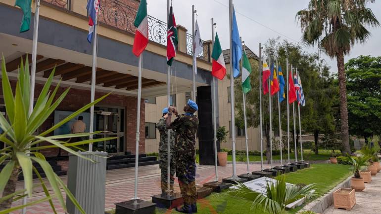 KENYAN FLAG HOISTED AT UNMOGIP HEADQUARTERS 