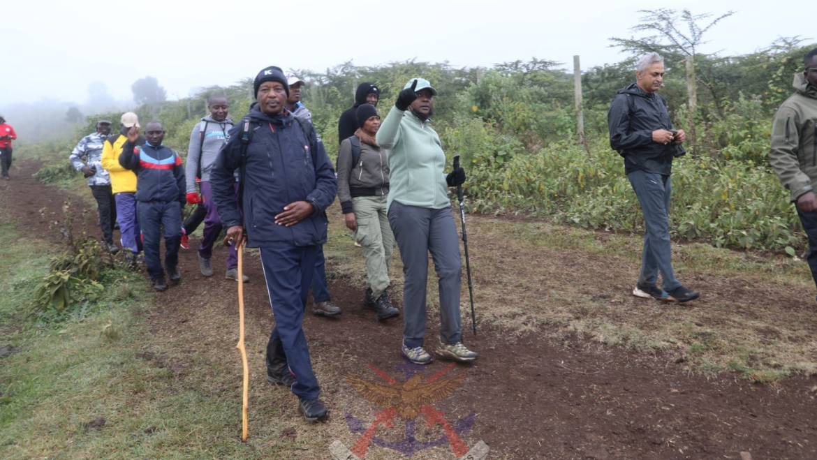 DEFENCE CS JOINS NDC SYMBOLIC 12KM NGONG HILLS TREK