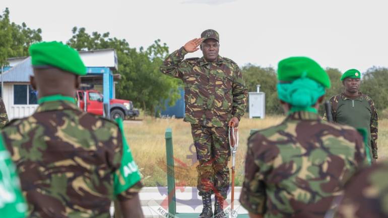 COMMANDER KENYA ARMY VISITS TROOPS DEPLOYED IN SOMALIA AND OAB