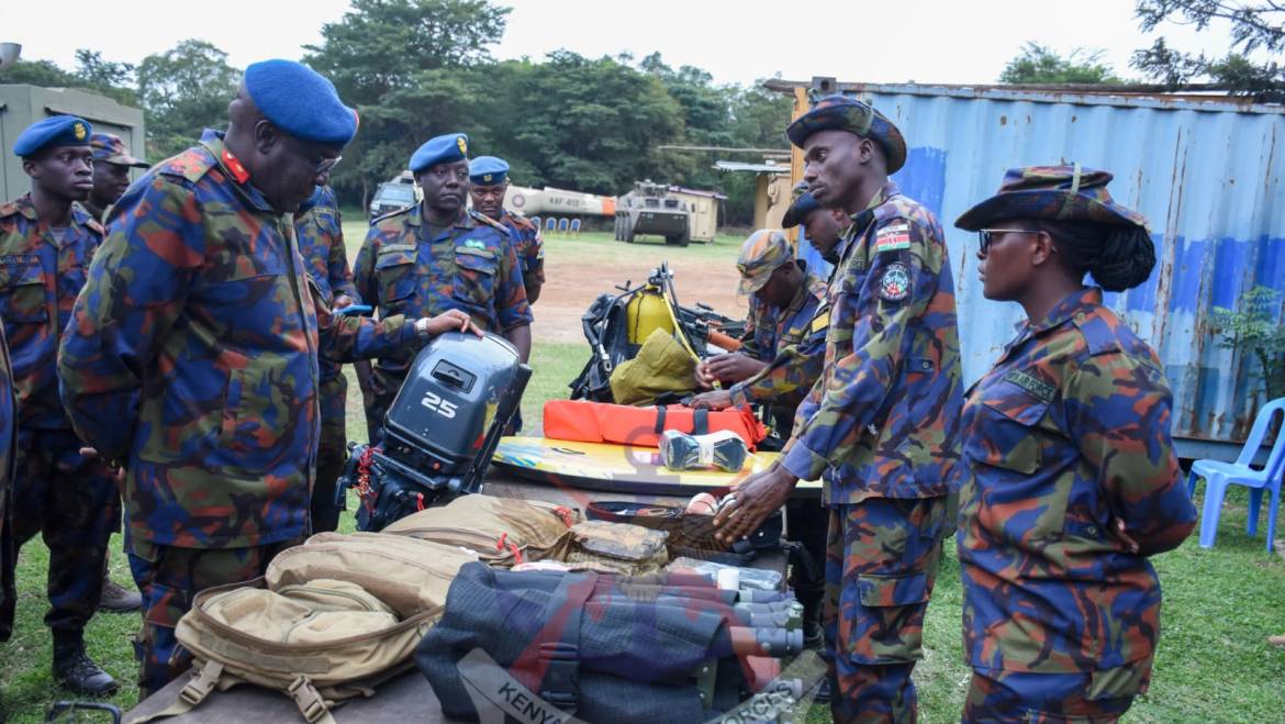 BASE COMMANDER WAJIR AIR BASE CONDUCTS FAMILIARISATION TOUR