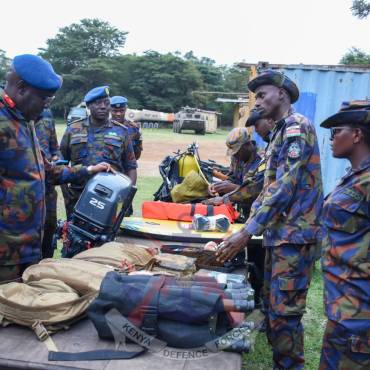 BASE COMMANDER WAJIR AIR BASE CONDUCTS FAMILIARISATION TOUR