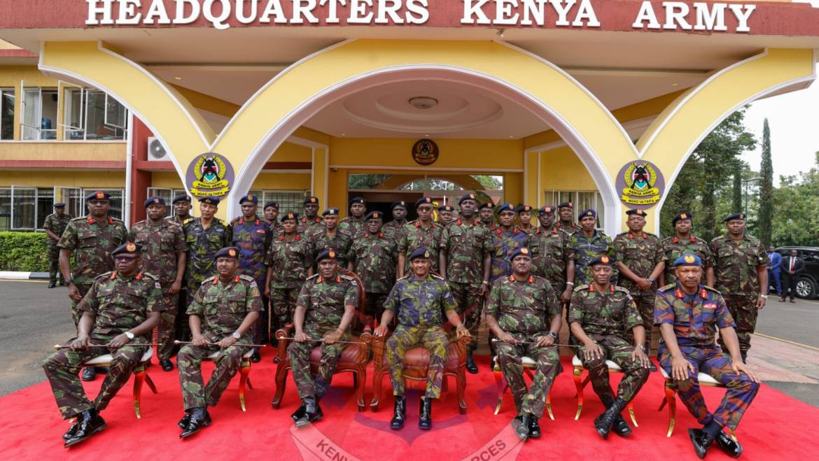 CHIEF OF THE DEFENCE FORCES VISITS TO HEADQUATERS KENYA ARMY