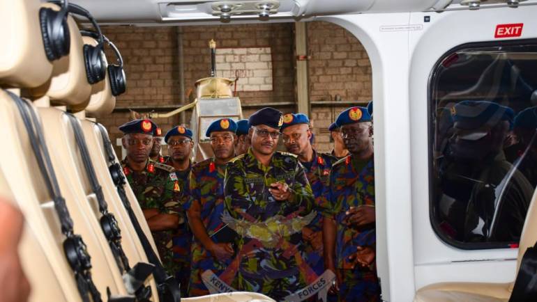 CHIEF OF THE DEFENCE FORCES VISITS HEADQUATERS KENYA AIR FORCE 
