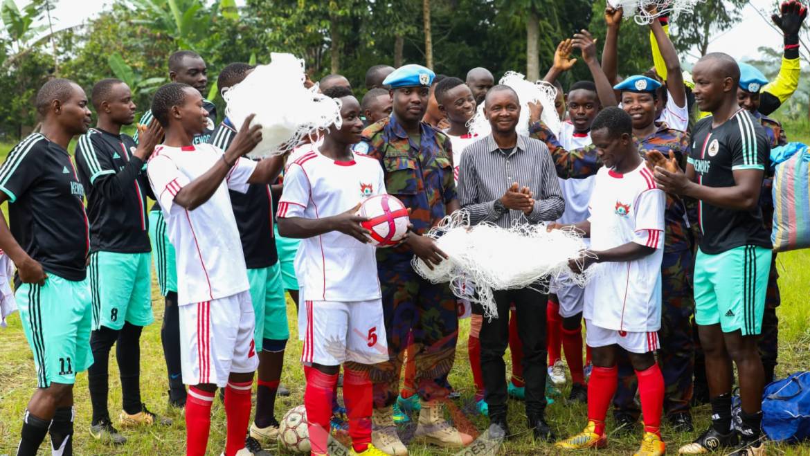 KENYAN PEACEKEEPERS SUPPORT LOCAL FOOTBALL TEAM IN BENI, DRC