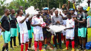 KENYAN PEACEKEEPERS SUPPORT LOCAL FOOTBALL TEAM IN BENI, DRC