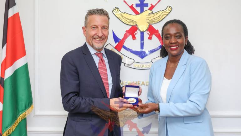 DEFENCE CS HOSTS SWISS AMBASSSADOR AT DHQ