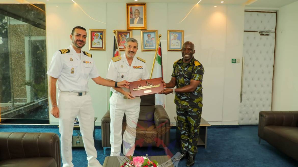 COMMANDER KENYA NAVY HOSTS EUROPEAN UNION NAVAL FORCE COMMANDER 