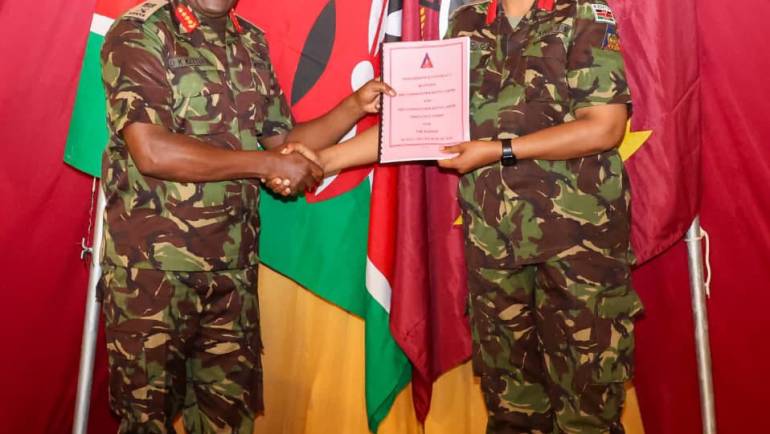 KENYA ARMY FORMATION AND CORPS COMMANDERS PERFORMANCE CONTRACT SIGNING 