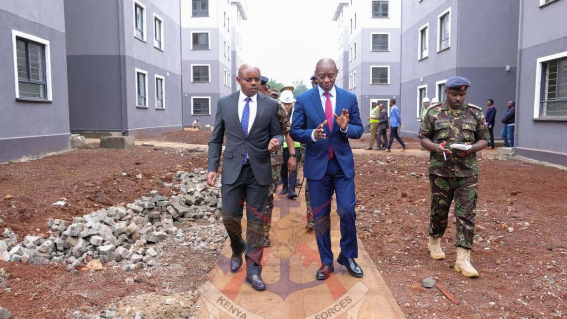 DEFENCE PS INSPECTS NEW KDF HOUSES IN ROYSAMBU
