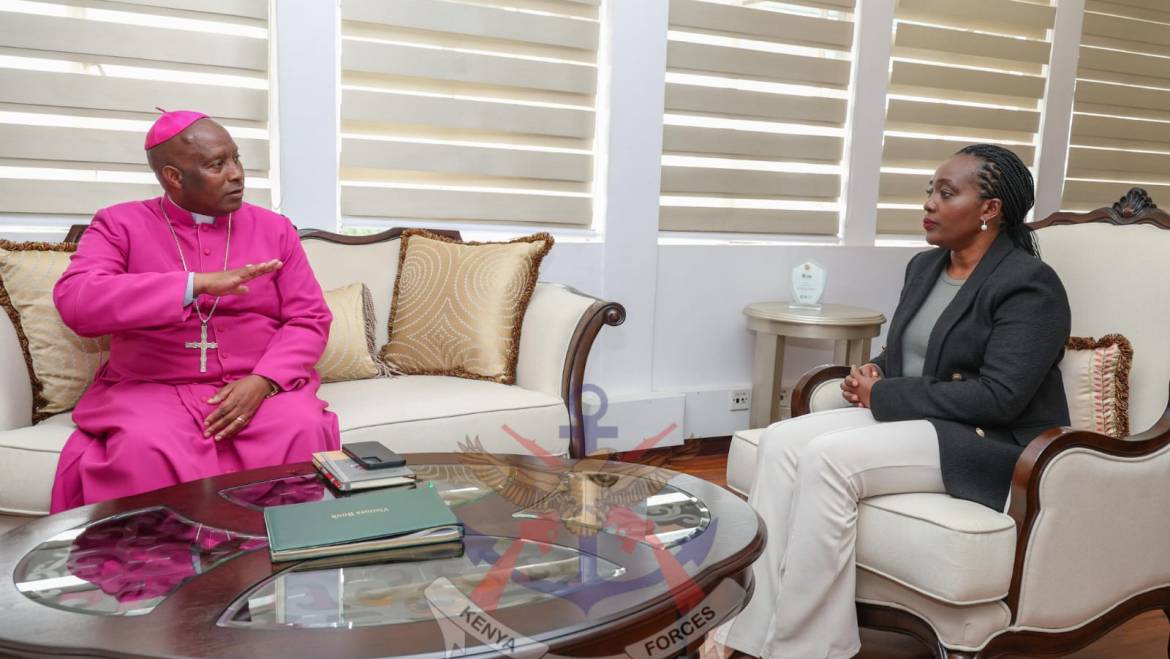 DEFENCE CS MEETS BISHOP OF MILITARY ORDINARIATE AT DHQ
