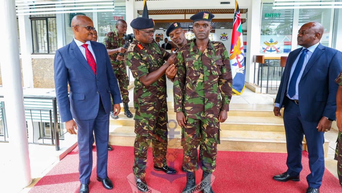 SENIOR PRIVATE BONIFACE MUCHIRI PROMOTED AS CDF RECEIVES ULINZI STARS FC PERFORMANCE INTERIM REPORT