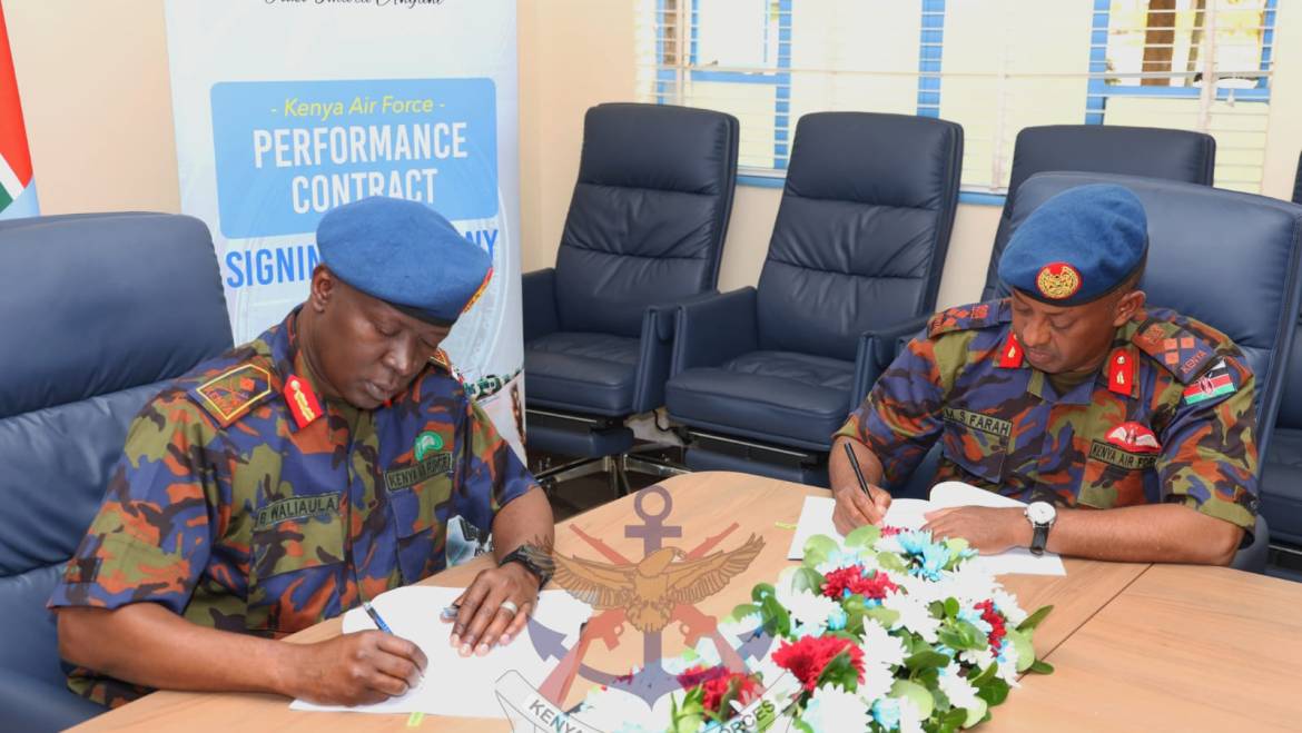 COMMANDER KAF PRESIDES OVER PERFORMANCE CONTRACT SIGNING