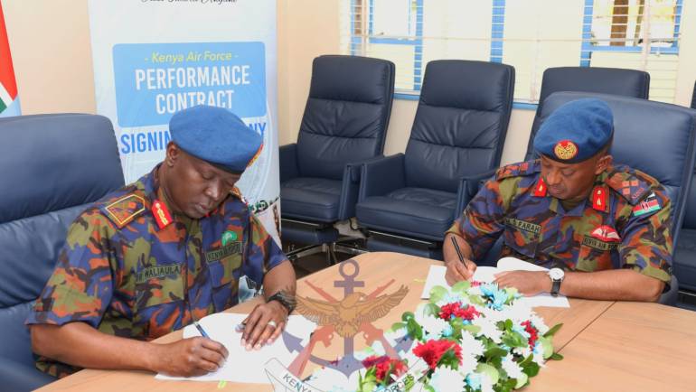 COMMANDER KAF PRESIDES OVER PERFORMANCE CONTRACT SIGNING