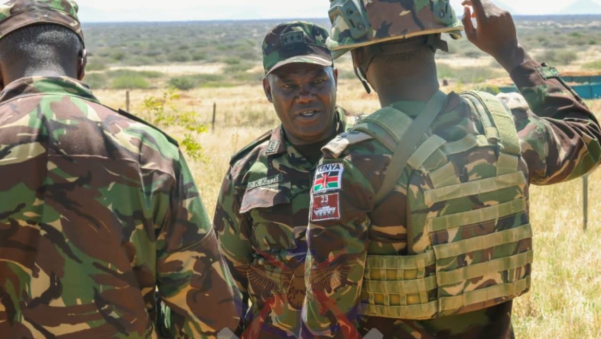 COMMANDER KENYA ARMY VISITS TROOPS IN NORTH EASTERN REGION