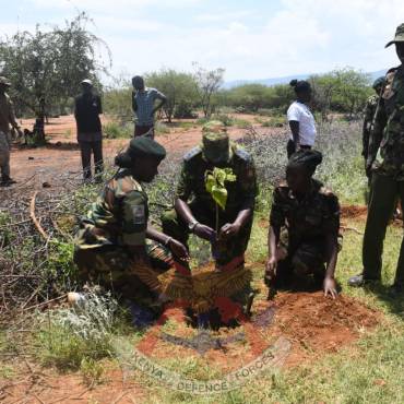 OPERATION MALIZA UHALIFU TROOPS JOIN TREE PLANTING DRIVE IN BARINGO
