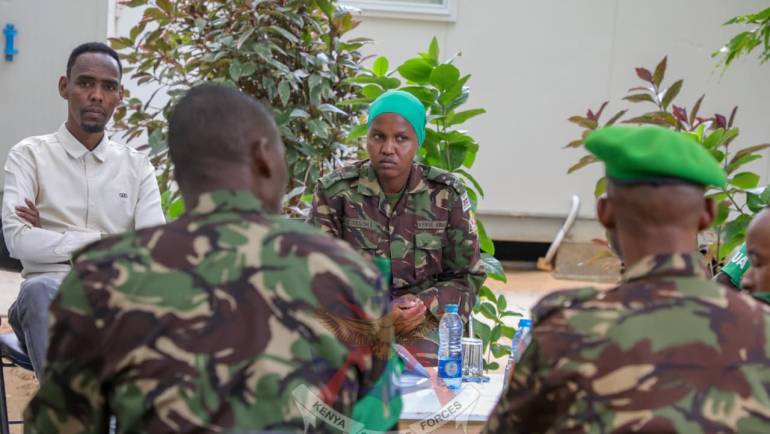 JUBALAND STATE MINISTER OF HEALTH VISITS AUSSOM-KDF COMMANDER DHOBLEY