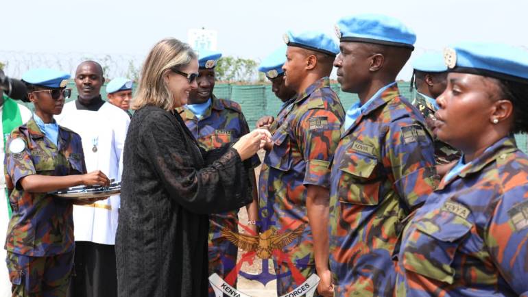 KENYA SIGNALS COMPANY TROOPS IN DRC HONOURED WITH UN MEDALS 