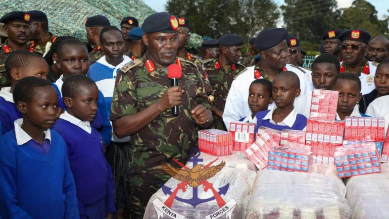 COMMANDER KENYA ARMY LEADS KDF COMMUNITY OUTREACH AHEAD OF KDF DAY