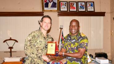 UNITED STATES NAVAL ATTACHÉ PAYS COURTESY CALL ON COMMANDER KENYA NAVY