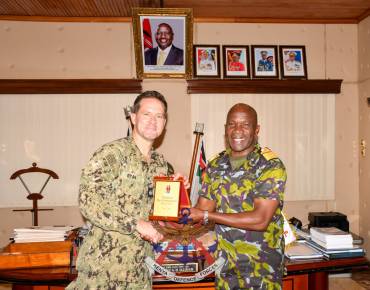 UNITED STATES NAVAL ATTACHÉ PAYS COURTESY CALL ON COMMANDER KENYA NAVY