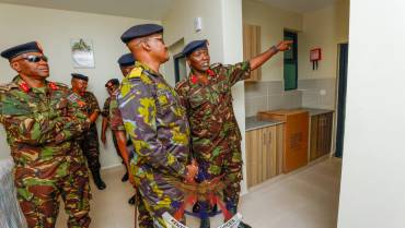 CDF INSPECTS ONGOING ROYSAMBU MILITARY HOUSING PROJECT