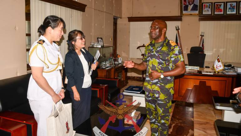 COMMANDER KENYA NAVY HOSTS JAPAN’S DEFENCE ATTACHÉ TO KENYA
