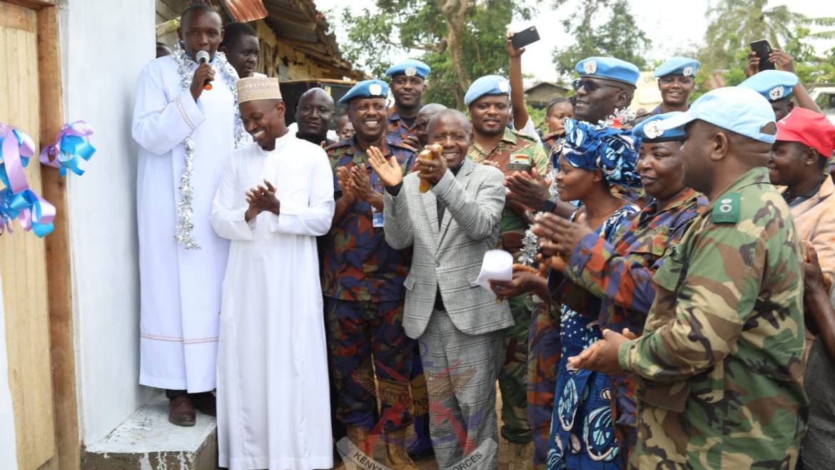 KENYAN TROOPS IN DRC CONSTRUCT CLASSROOMS 