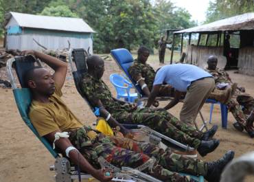 KDF TROOPS REINFORCE LAMU HEALTH SYSTEMS WITH BLOOD DONATION DRIVE